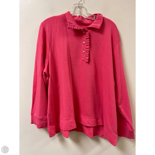 Top Long Sleeve By Talbots In Pink, Size: 3x
