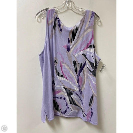 Top Sleeveless By Chicos In Purple, Size: 1x