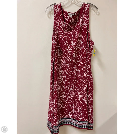 Dress Casual Maxi By Chicos In Red & White, Size: 1x