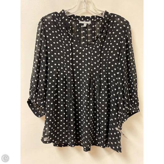 Top Short Sleeve By Daniel Rainn In Polkadot Pattern, Size: S