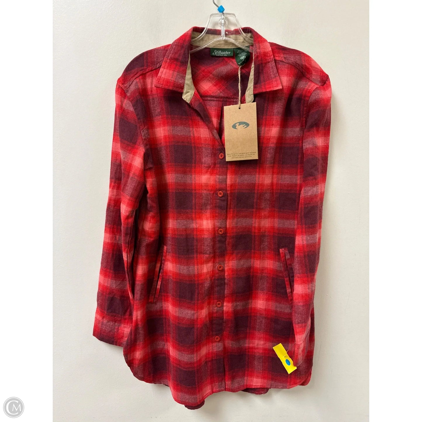 Tunic Long Sleeve By Clothes Mentor In Red, Size: M