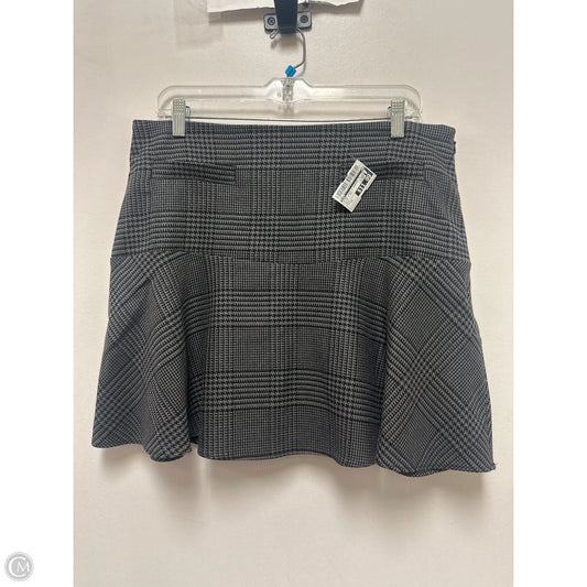 Skirt Mini & Short By Loft In Black & Grey, Size: 12