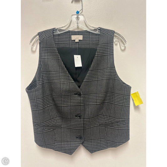 Vest Other By Loft In Black & Grey, Size: L