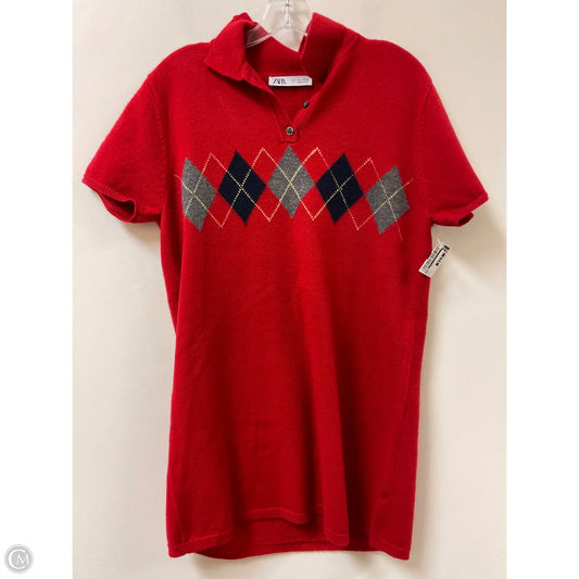 Dress Sweater By Zara In Red, Size: L