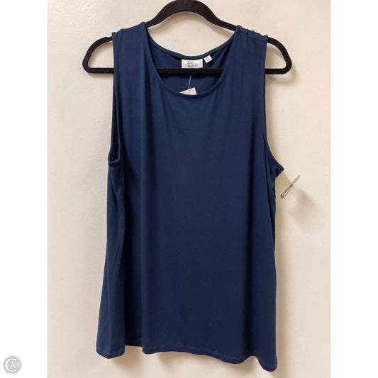 Top Sleeveless By Kim Rogers In Navy, Size: Xl