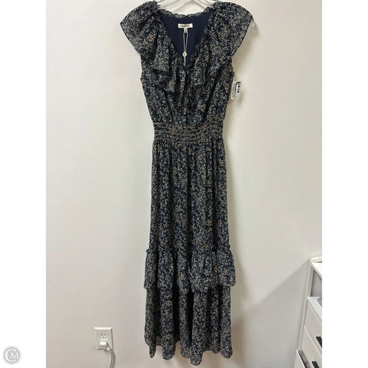 Dress Casual Maxi By Max Studio In Blue & Cream, Size: Xs