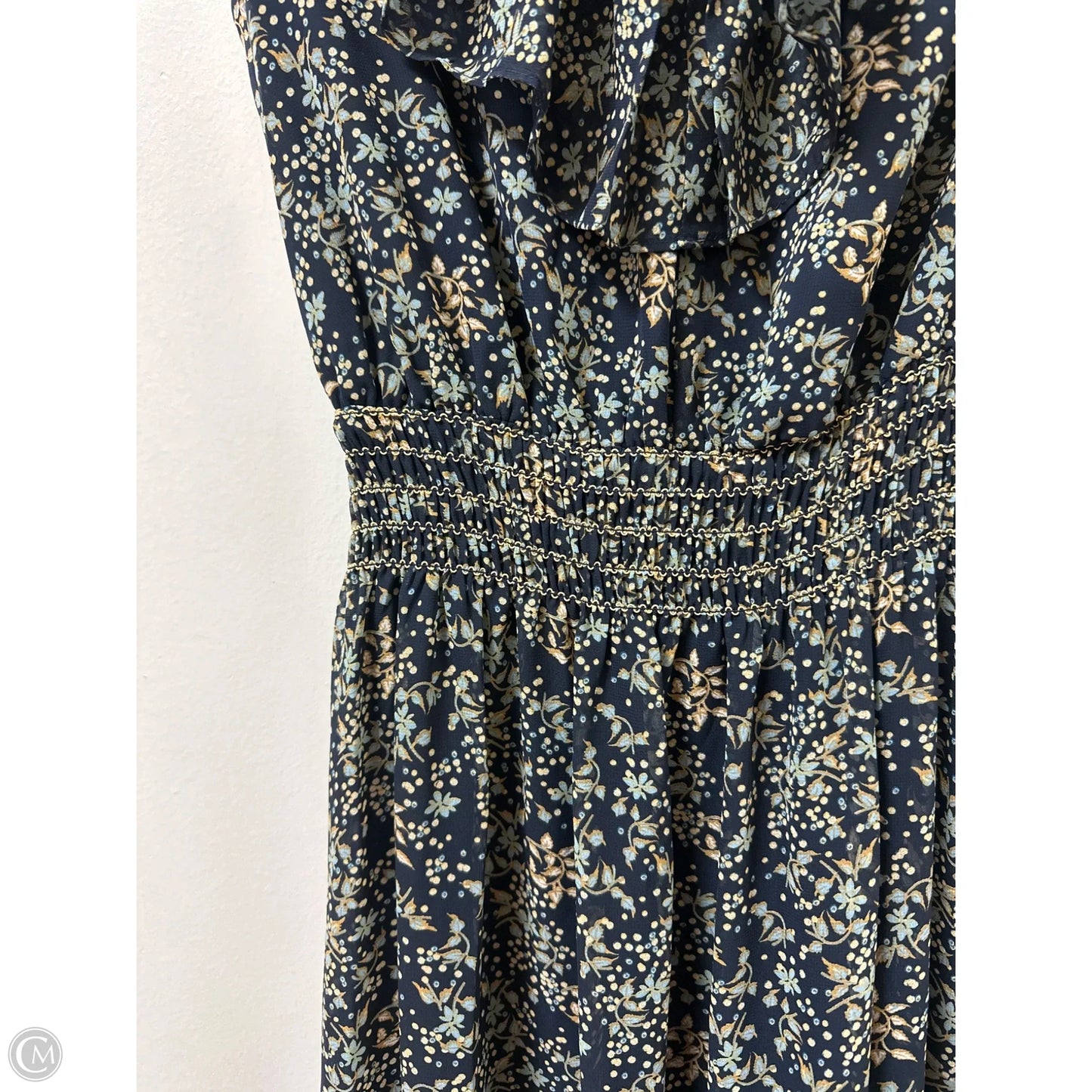 Dress Casual Maxi By Max Studio In Blue & Cream, Size: Xs