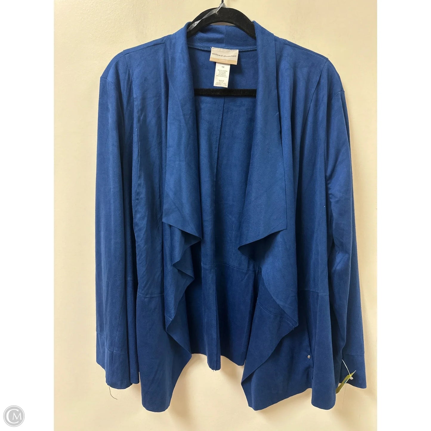 Sweater Cardigan By Alfred Dunner In Blue, Size: 1x