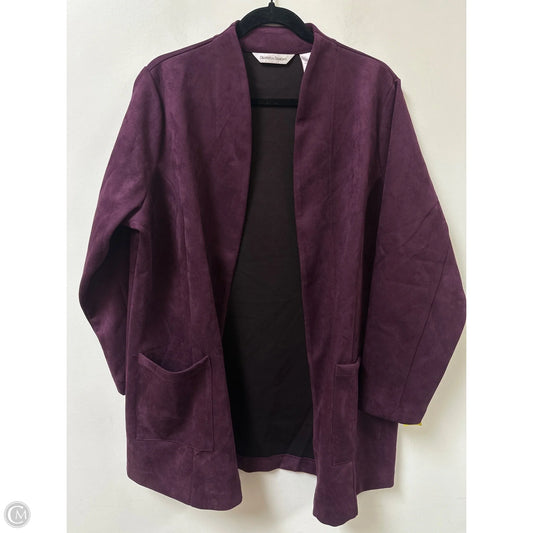 Sweater Cardigan By Clothes Mentor In Purple, Size: 1x