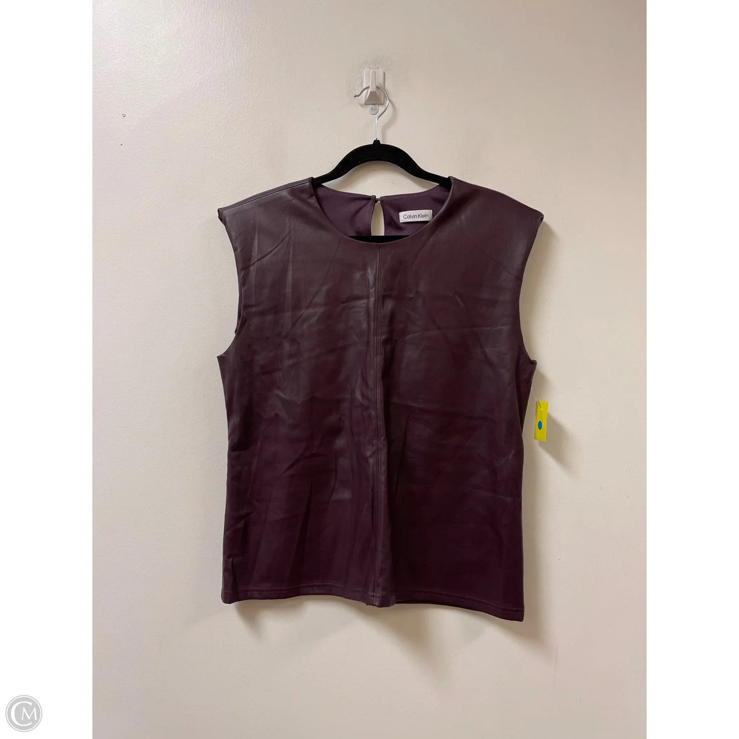 Top Sleeveless By Calvin Klein In Purple, Size: L