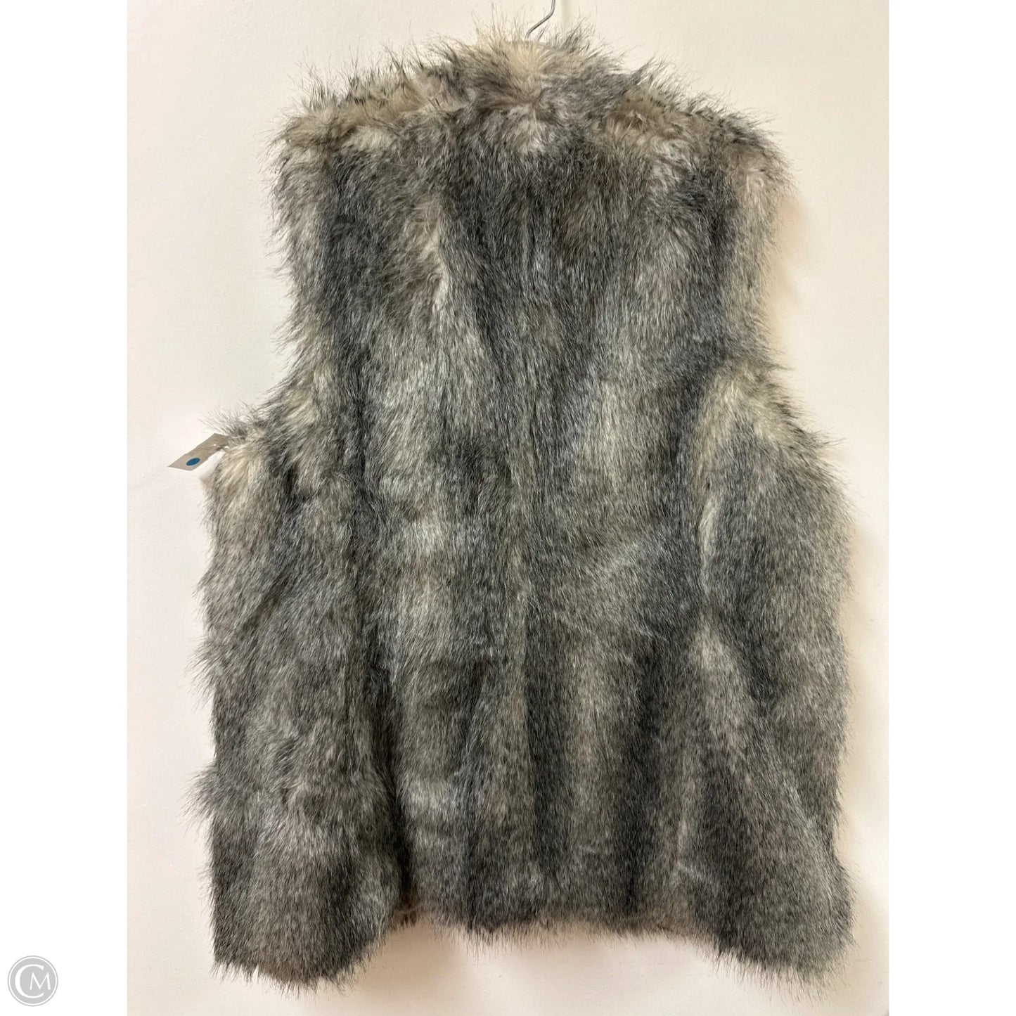 Vest Faux Fur & Sherpa By Banana Republic In Grey, Size: Xl
