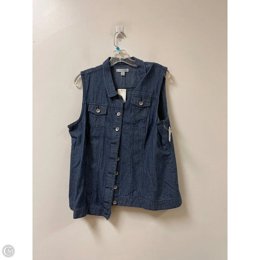 Vest Other By Cato In Blue & White, Size: Xl