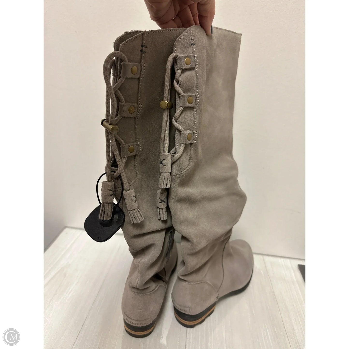 Boots Knee Flats By Sorel In Grey, Size: 7.5