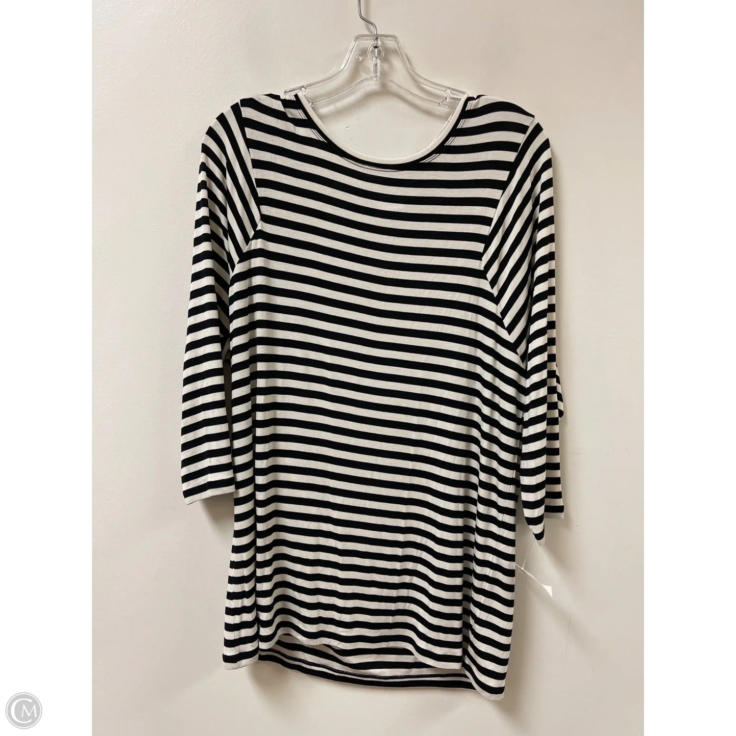 Top Long Sleeve By Cabi In Striped Pattern, Size: M