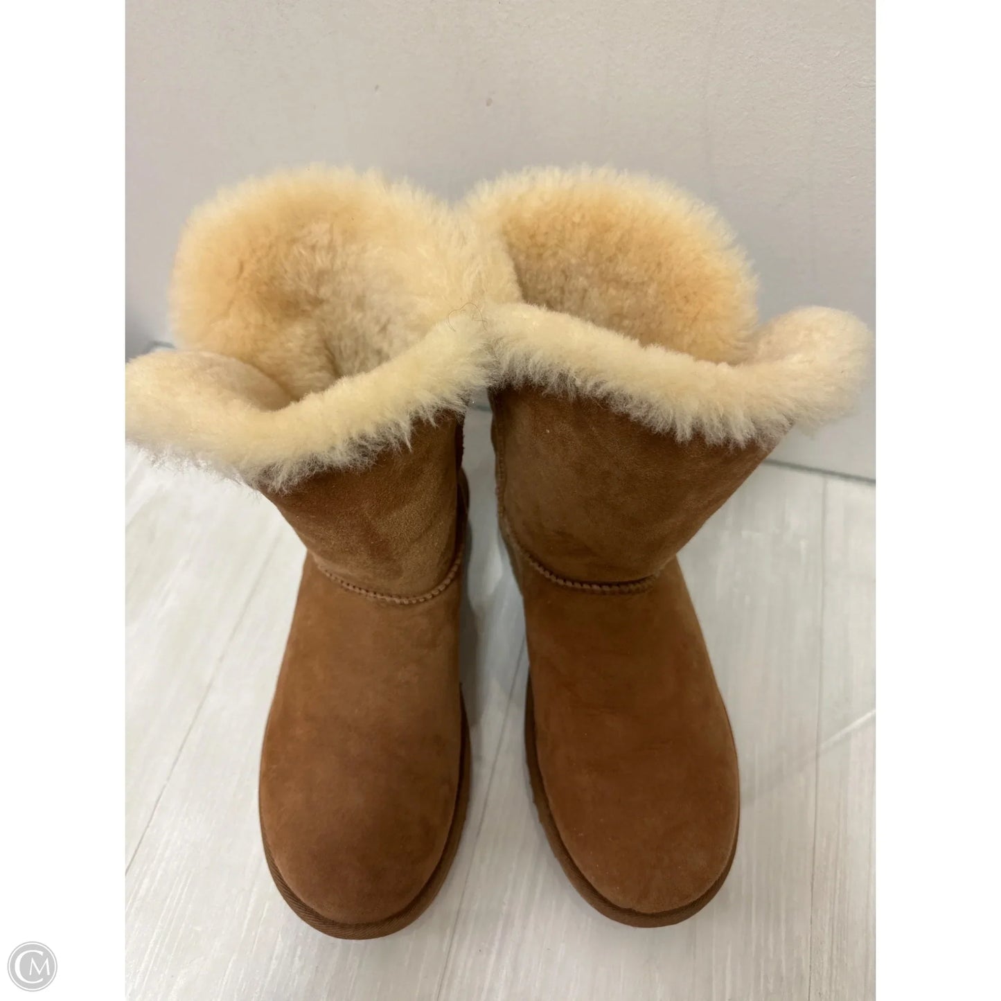 Boots Designer By Ugg In Brown, Size: 8