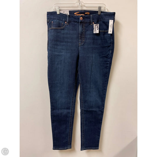 Jeans Skinny By Seven 7 In Blue Denim, Size: 16