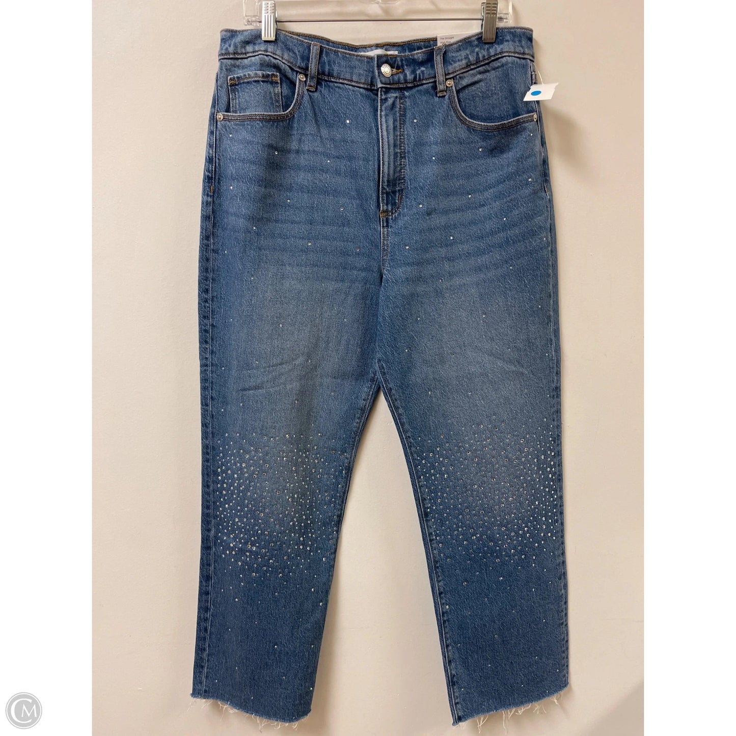 Jeans Straight By Loft In Blue Denim, Size: 12