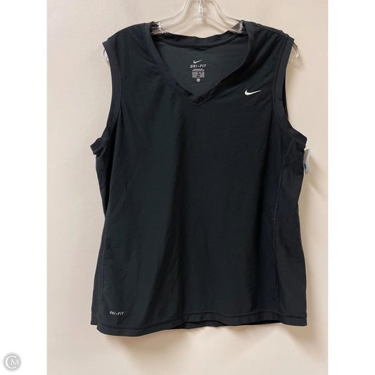 Athletic Top Short Sleeve By Nike In Black, Size: Xl