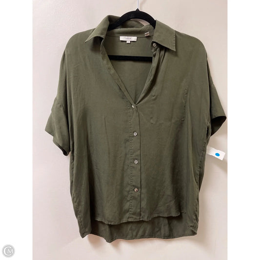 Blouse Short Sleeve By Vince In Green, Size: S