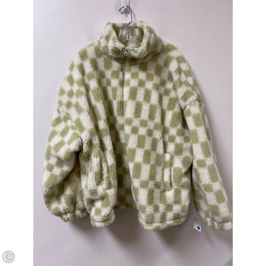 Jacket Faux Fur & Sherpa By A New Day In Green & White, Size: 2x