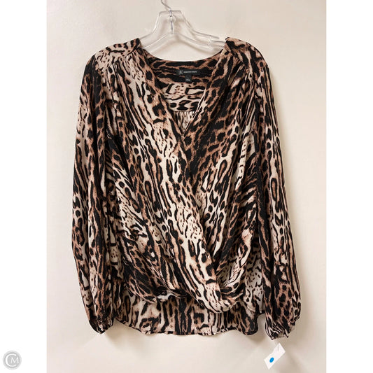 Top Long Sleeve By Inc In Animal Print, Size: L