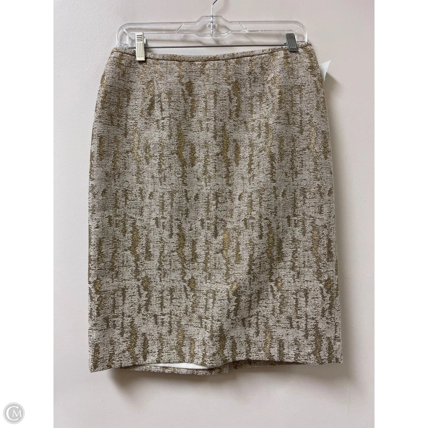 Skirt Midi By Calvin Klein In Gold, Size: 6