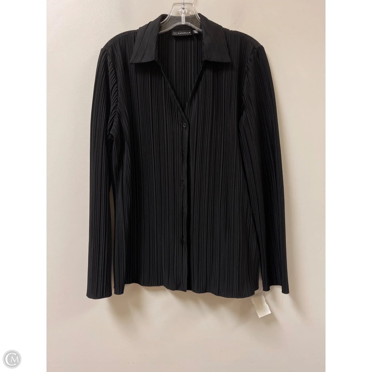 Blouse Long Sleeve By Rafaella In Black, Size: M