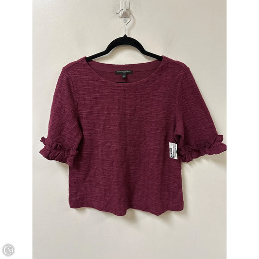 Top Short Sleeve By Banana Republic In Purple, Size: M