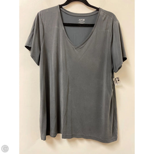Top Short Sleeve By Apt 9 In Grey, Size: Xl