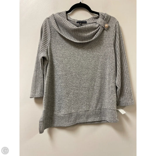 Sweater By Adrienne Vittadini In Grey, Size: Xl