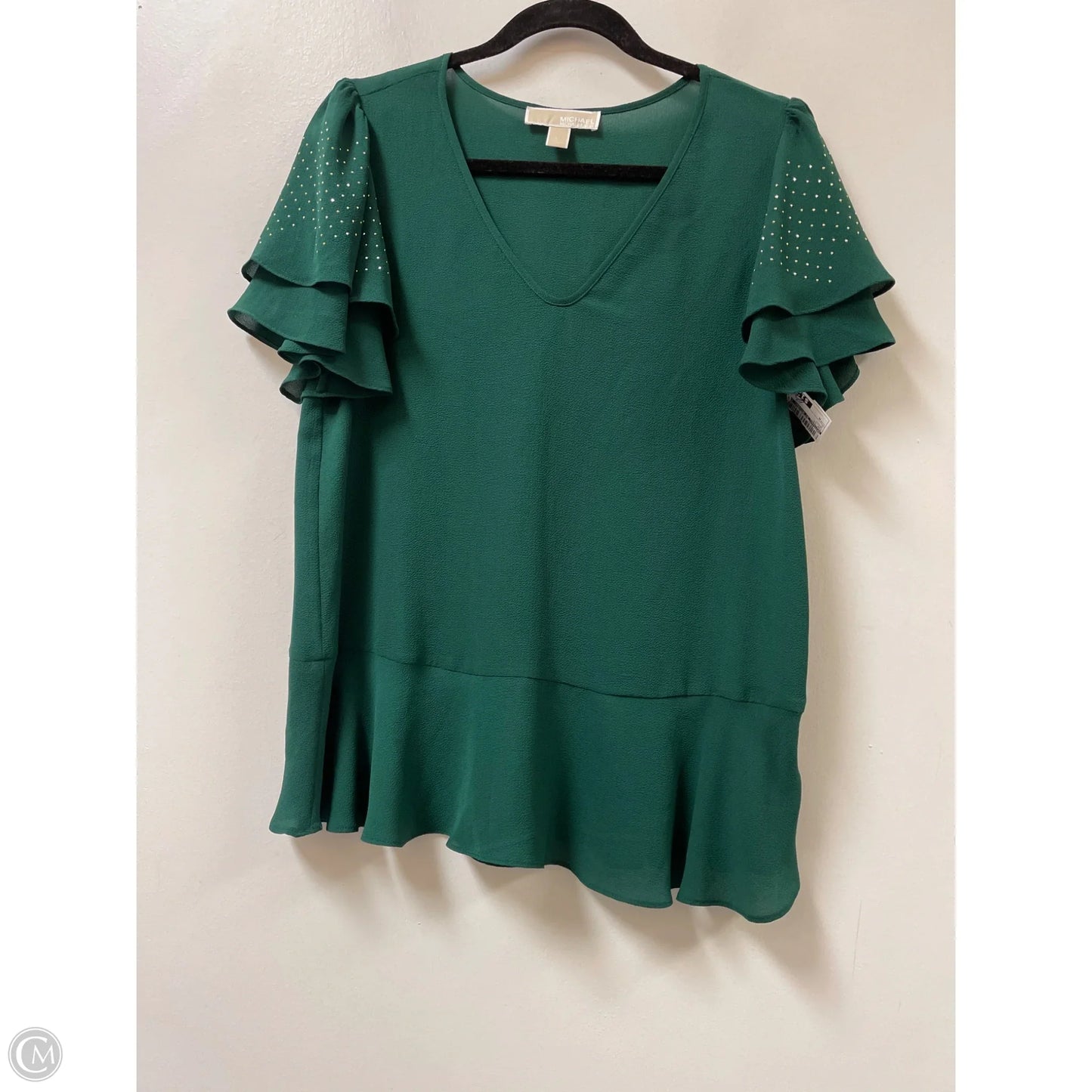 Top Short Sleeve By Michael By Michael Kors In Green, Size: M