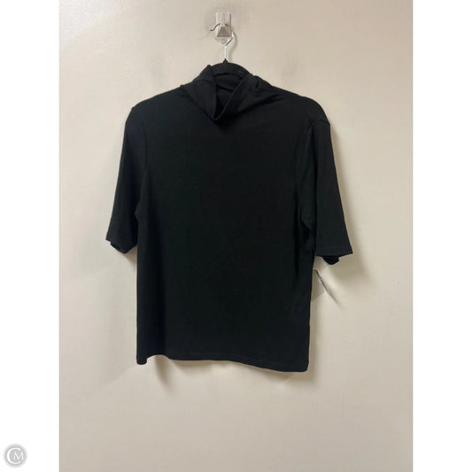 Top Short Sleeve By Banana Republic In Black, Size: L