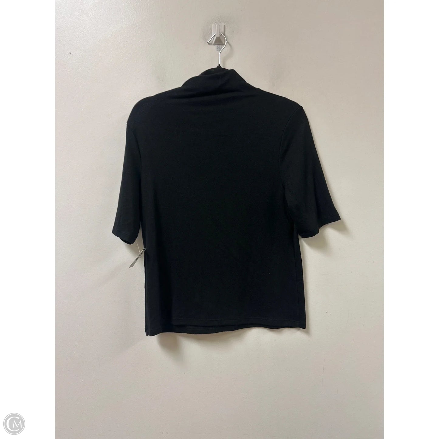 Top Short Sleeve By Banana Republic In Black, Size: L