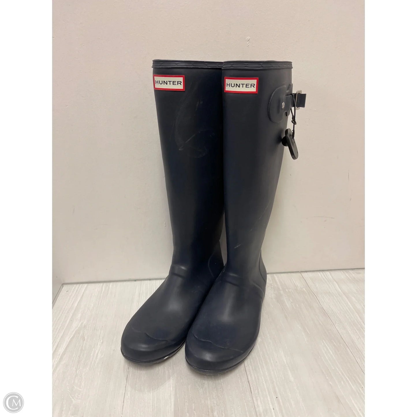 Boots Rain By Hunter In Navy, Size: 9