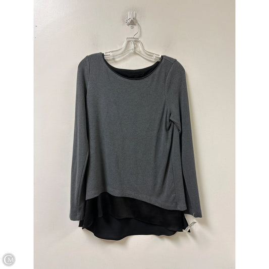 Top Long Sleeve By White House Black Market In Grey, Size: M