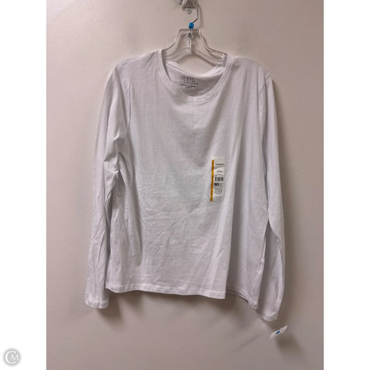 Top Long Sleeve By Time And Tru In White, Size: L