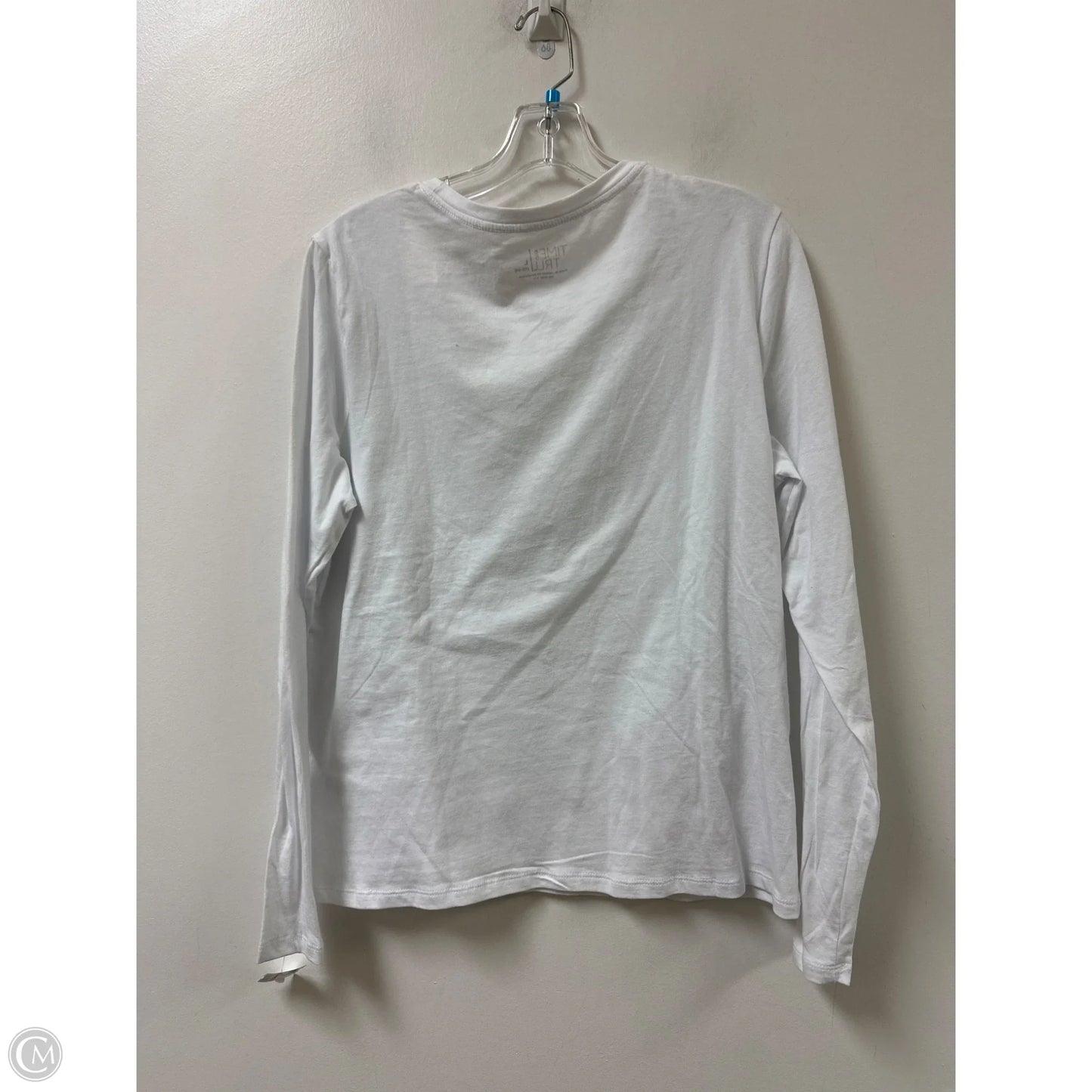 Top Long Sleeve By Time And Tru In White, Size: L