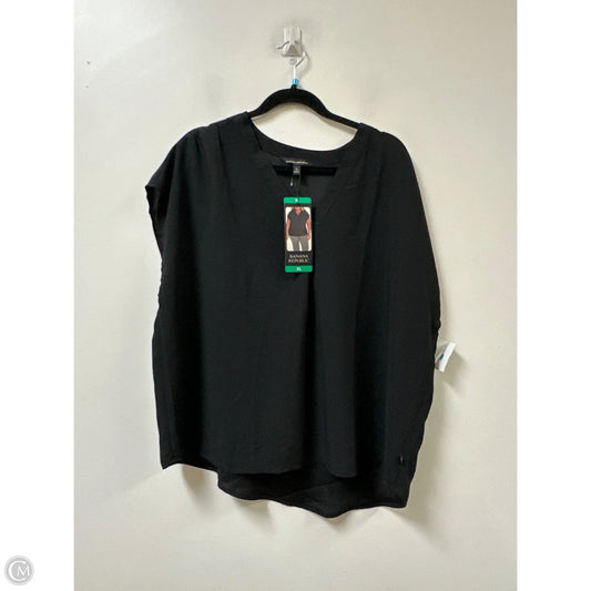 Top Short Sleeve By Banana Republic In Black, Size: Xl
