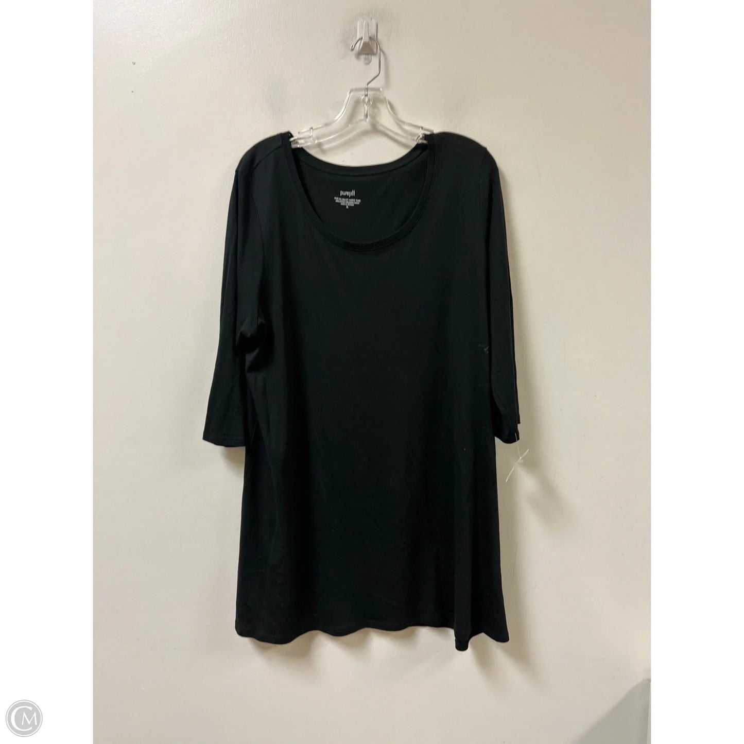 Tunic 3/4 Sleeve By Pure Jill In Black, Size: Xl