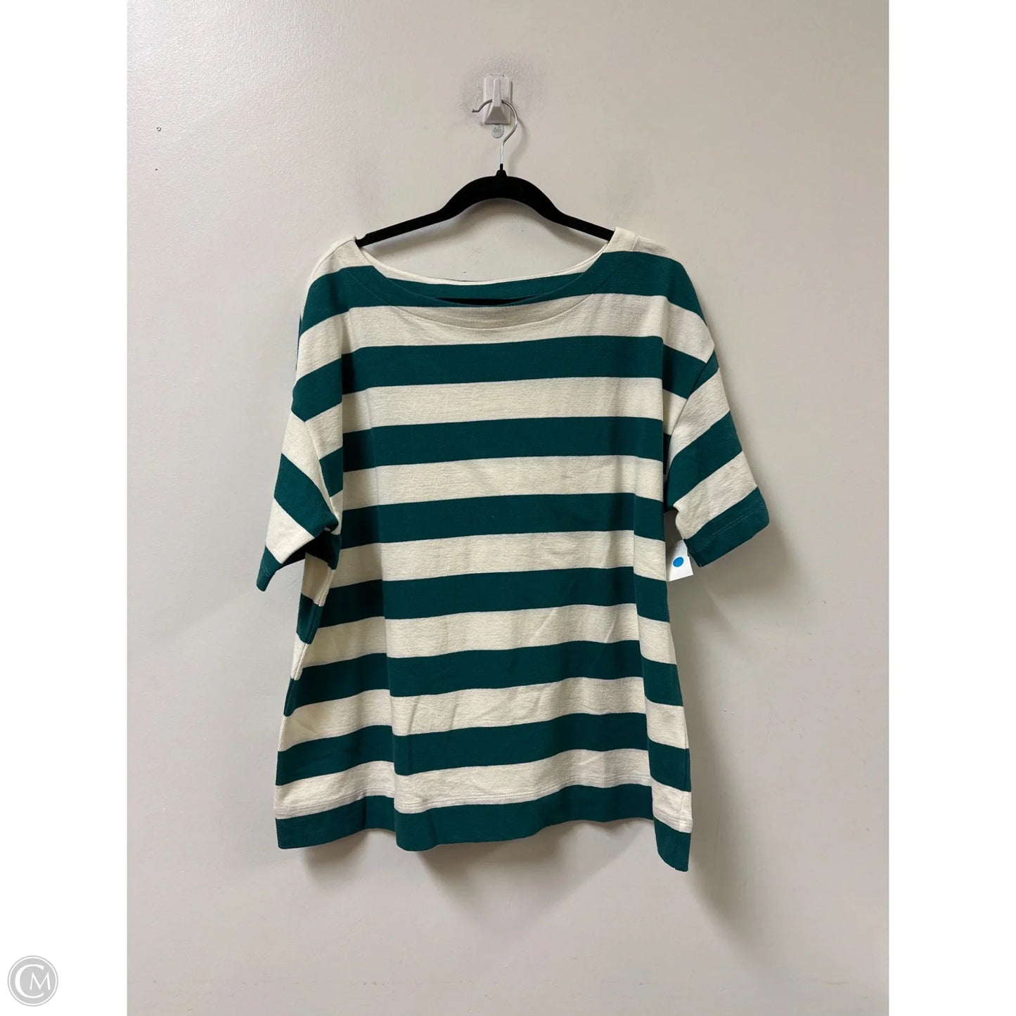 Top Short Sleeve By J. Jill In Striped Pattern, Size: Xl