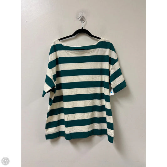 Top Short Sleeve By J. Jill In Striped Pattern, Size: Xl