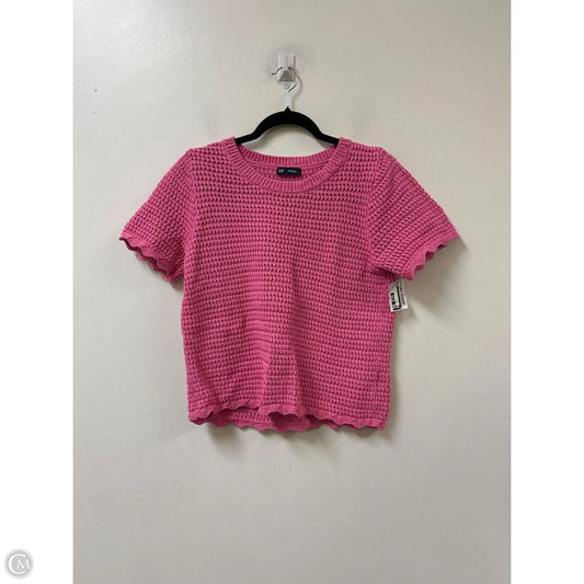 Sweater Short Sleeve By Gap In Pink, Size: M