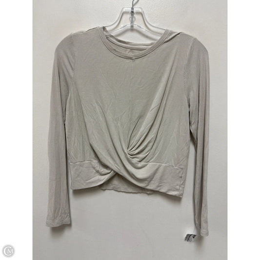 Athletic Top Long Sleeve Collar By All In Motion In Cream, Size: S