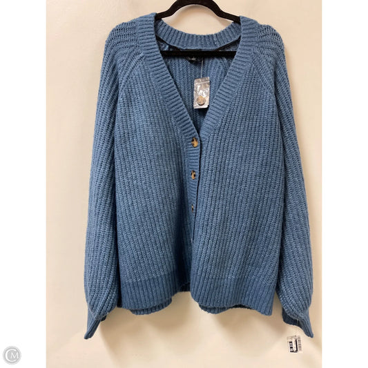 Sweater Cardigan By Torrid In Blue, Size: 3x