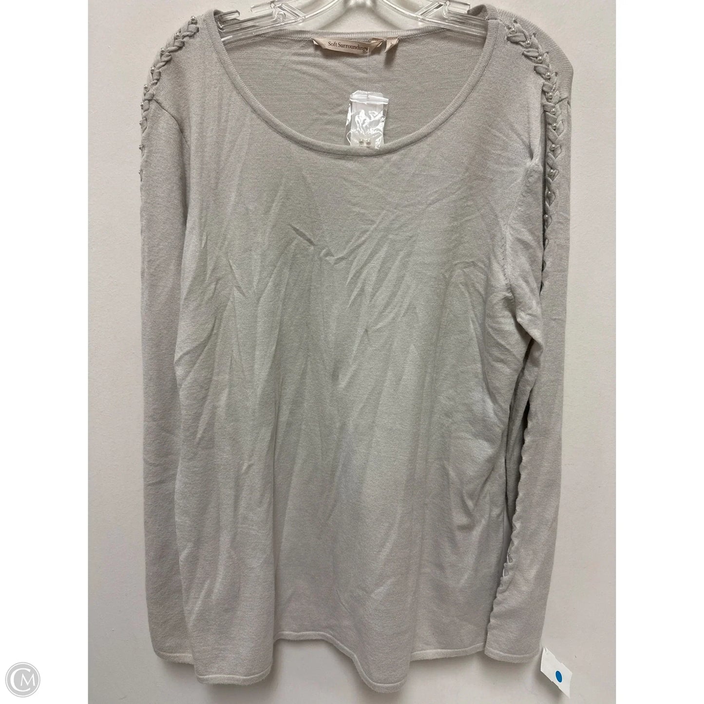 Sweater By Soft Surroundings In Grey, Size: L