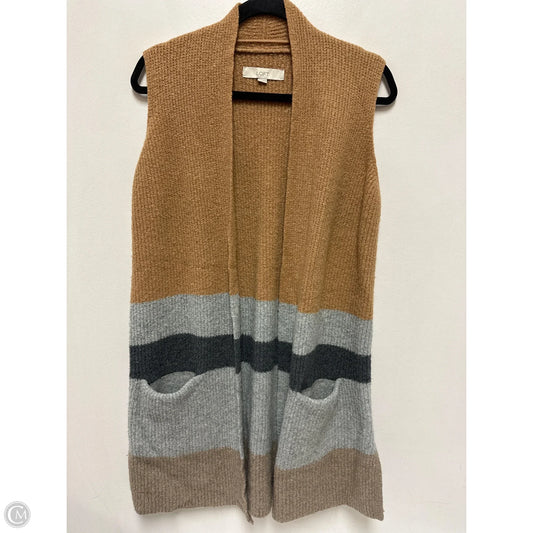 Cardigan By Loft In Brown & Grey, Size: Xs