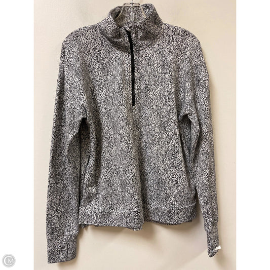 Sweatshirt Collar By Mondetta In Black & White, Size: M