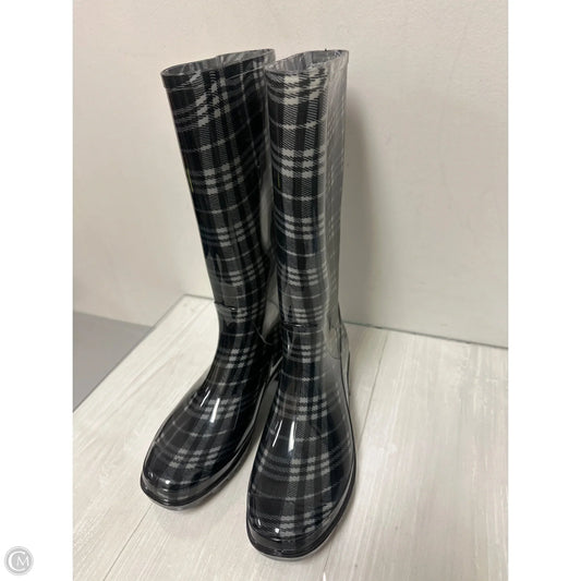 Boots Rain By St Johns Bay In Black & White, Size: 9
