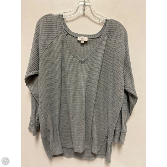 Top Long Sleeve By Loft In Grey, Size: M