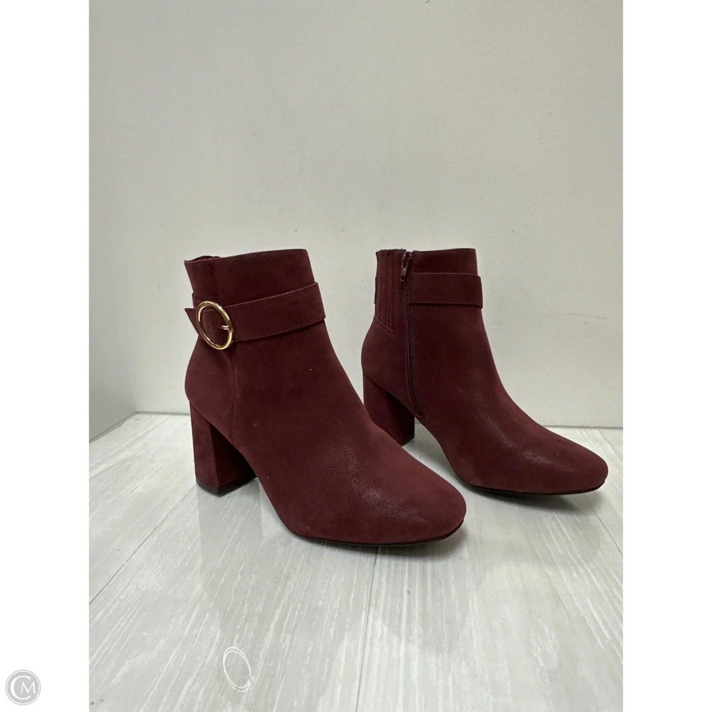 Boots Ankle Heels By Eloquii In Red, Size: 9.5